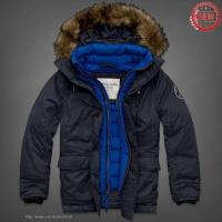 heren abercrombie fitch hooded donsjassen koningsblauw lichtblauw Uit De Kleren Gaan mx81s332